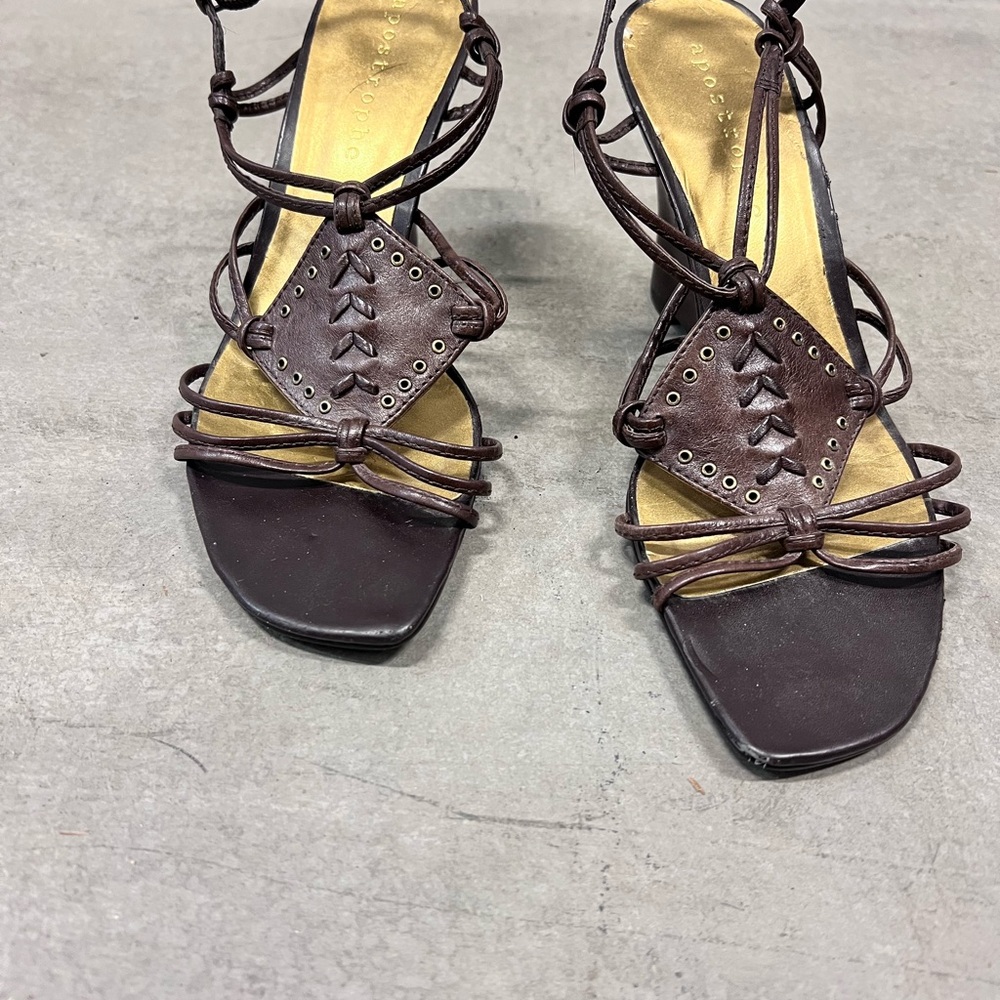 Elegant Brown Strappy Women's Sandals